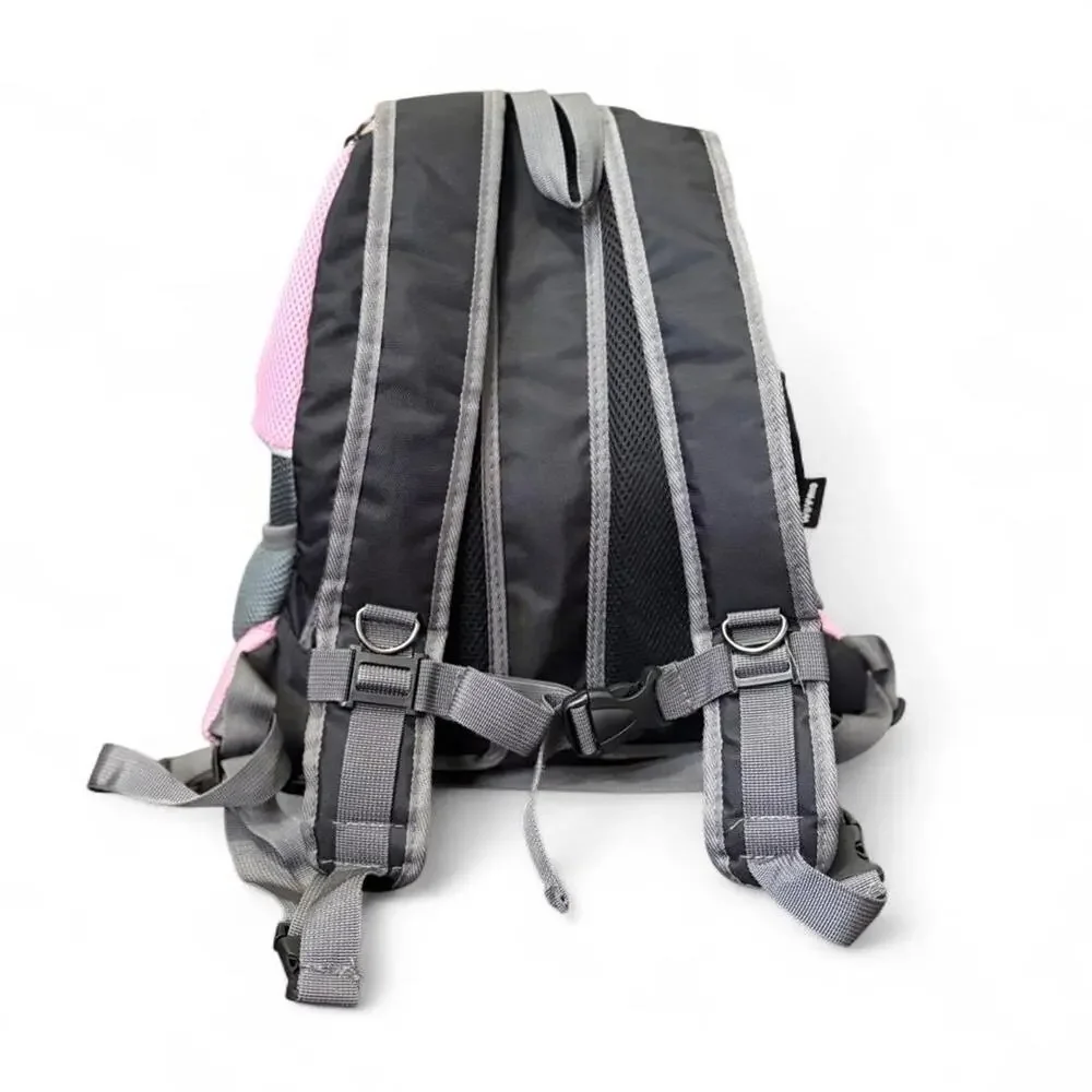Pink and Gray Dog Back/frontpack for 5-9 lb